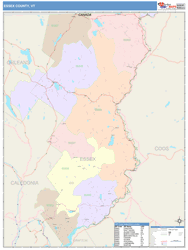 Essex County, VT Wall Map