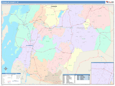 Franklin County, VT Wall Map