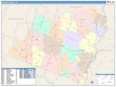 Orange County, VT Wall Map