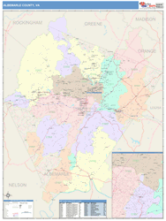 Albemarle County, VA Wall Map