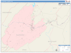 Alleghany County, VA Wall Map