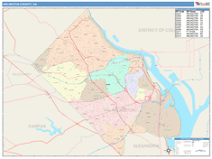 Arlington County, VA Wall Map