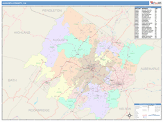 Augusta County, VA Wall Map