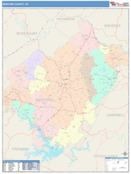 Bedford County, VA Wall Map