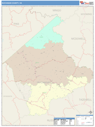 Buchanan County, VA Wall Map