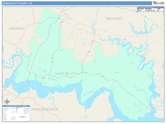 Charles City County, VA Wall Map