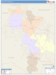 Charlotte County, VA Wall Map