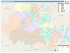 Chesterfield County, VA Wall Map