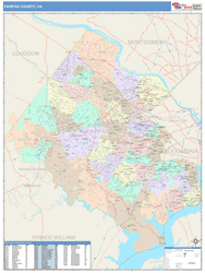 Fairfax County, VA Wall Map