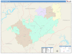 Floyd County, VA Wall Map