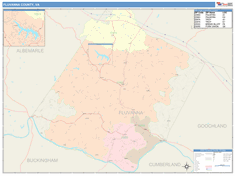 Fluvanna County, VA Wall Map