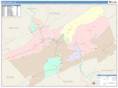 Giles County, VA Wall Map