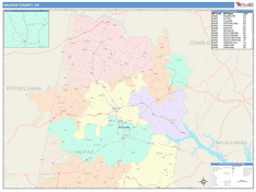 Halifax County, VA Wall Map