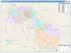 Henrico County, VA Wall Map