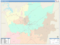 Henry County, VA Wall Map