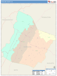 Highland County, VA Wall Map