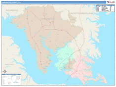 Lancaster County, VA Wall Map