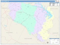 Louisa County, VA Wall Map