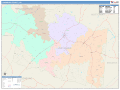 Lunenburg County, VA Wall Map