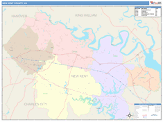 New Kent County, VA Wall Map