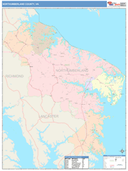 Northumberland County, VA Wall Map