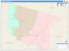 Nottoway County, VA Wall Map