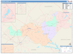 Orange County, VA Wall Map