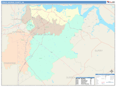 Prince George County, VA Wall Map