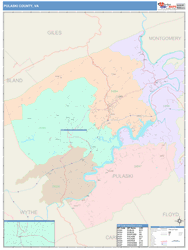 Pulaski County, VA Wall Map