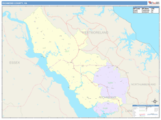 Richmond County, VA Wall Map