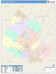 Rockingham County, VA Wall Map