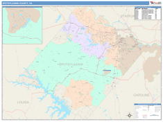 Spotsylvania County, VA Wall Map