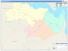 Surry County, VA Wall Map