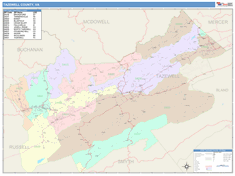 Tazewell County, VA Wall Map
