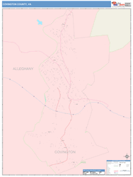 Covington County, VA Wall Map