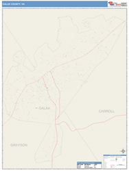 Galax County, VA Wall Map