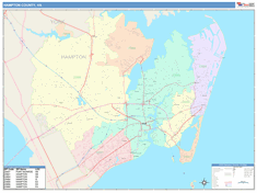 Hampton County, VA Wall Map