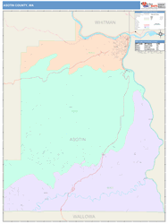 Asotin County, WA Wall Map