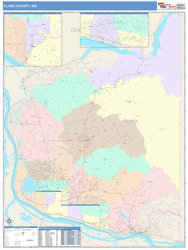 Clark County, WA Wall Map
