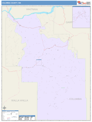 Columbia County, WA Wall Map