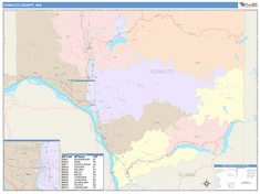 Cowlitz County, WA Wall Map