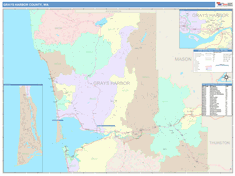 Grays Harbor County, WA Wall Map