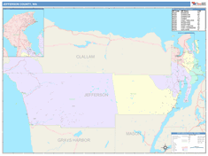 Jefferson County, WA Wall Map