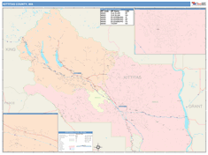 Kittitas County, WA Wall Map