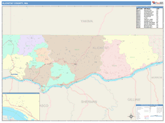 Klickitat County, WA Wall Map