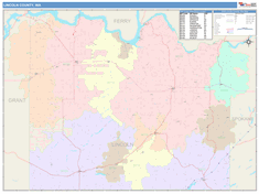 Lincoln County, WA Wall Map