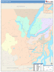 Mason County, WA Wall Map