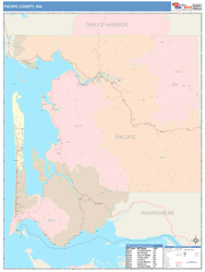 Pacific County, WA Wall Map