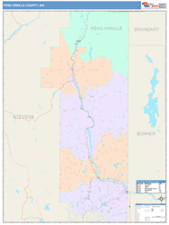 Pend Oreille County, WA Wall Map