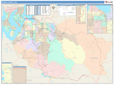 Pierce County, WA Wall Map